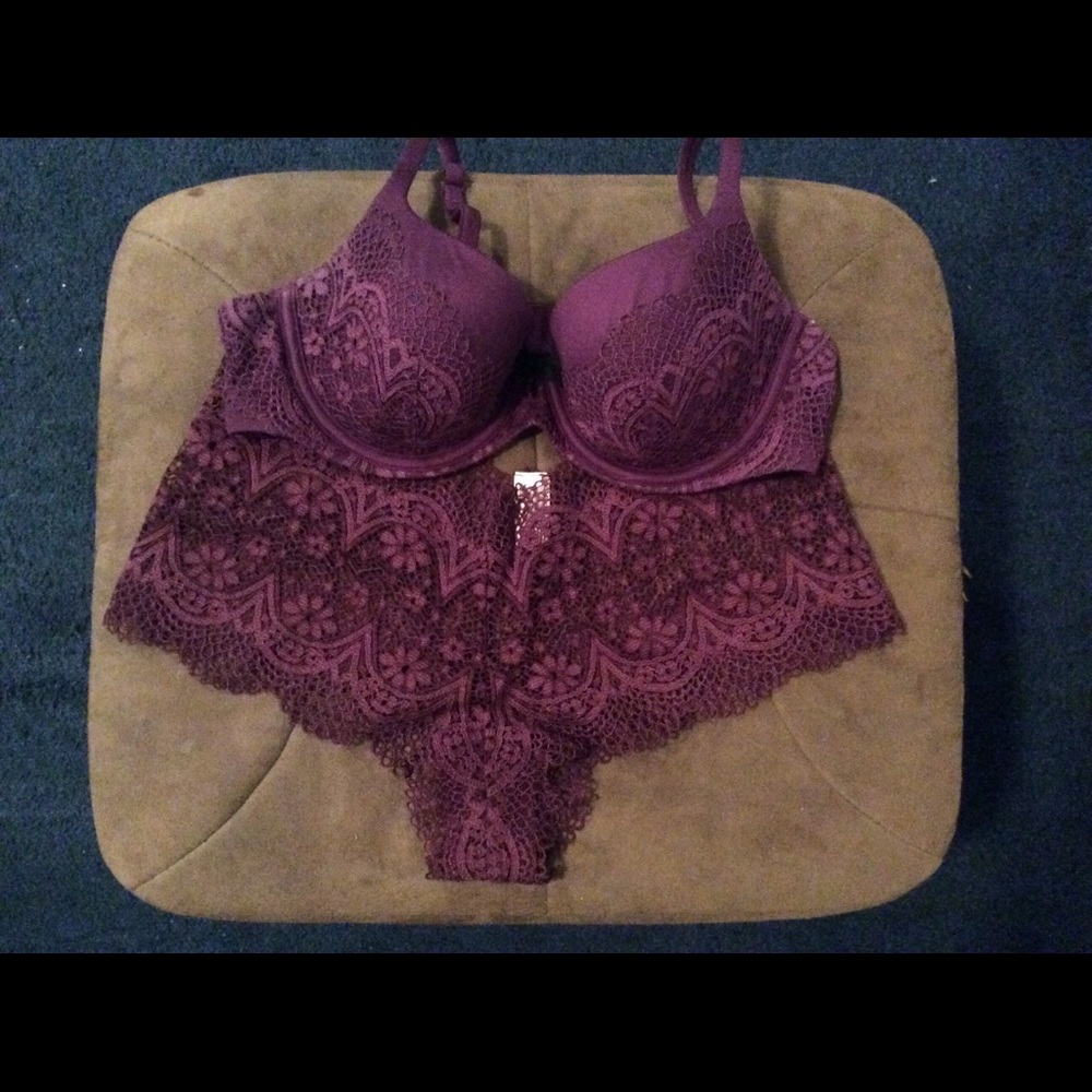 Victoria’s Secret Lacey Purple Bra and Panty Set
